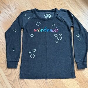 Chaser Cut-out Weekend Sweatshirt, Girls, Size 12, Like New, No Tags